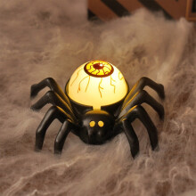 Halloween Spider LED Lights with Glowing Orange Eyes, Battery-Operated, for Party Decor – Compatible with Halloween Decor