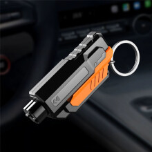 2 In 1 Car Safety Hammer & Seat Belt Cutter Keychain, Underwater Emergency Window Breaker & One-Handed Escape Tool For Vehicles
