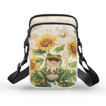 Torby na ramię Sunflower Frog 4,33" x 1,97" x 7,09" 2-warstwowe męskie i damskie do podróży na świeżym powietrzu z zamkiem błyskawicznym