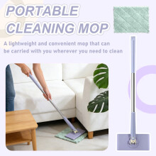 Snap Grip Mini Mop,Convenient Cloth Changing Mini Mop,Retractable Gap Dust Cleaner Flat Mops with Locking Head &Sweeping Cloths