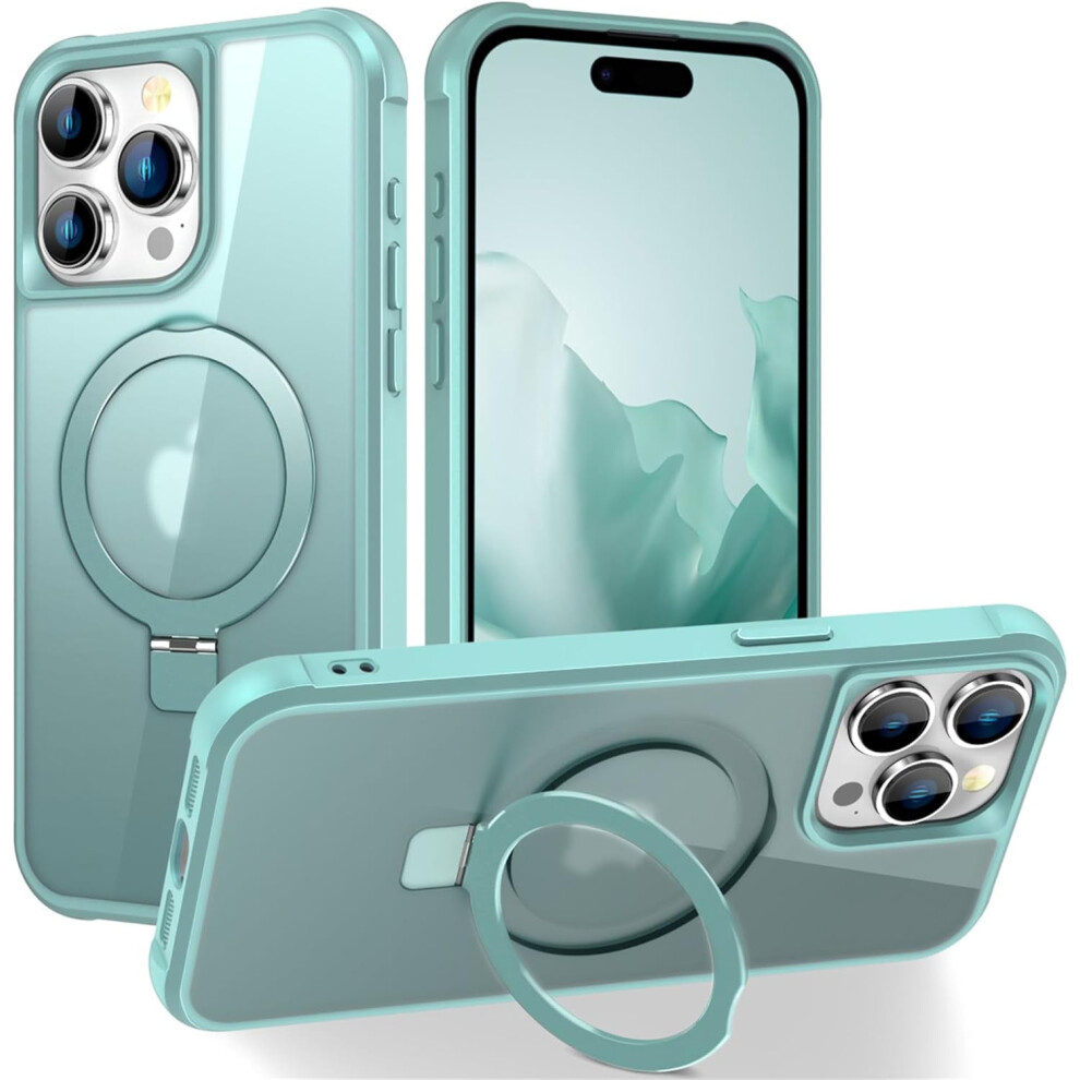 Iphone 14 Pro Max Case With Invisible Ring Stand, Translucent, Magsafe Compatible, Great Grip, Blue 9128909379711