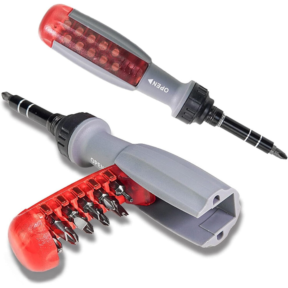 10-In-1 Ratcheting Screwdriver With Magnetic Bits 9043876460838