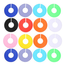 30pcs Closet Labels For Baby Clothes Plastic Round Organizing Tags Assorted Color For Clothing Display