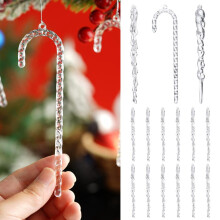 Christmas Tree Clear Icicle Ornaments Decoration Xmas Set Home 12 Of Decor