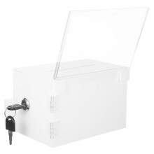Acrylic Donation Box With Lock Ballot Box For Fundraising Suggestion Box For School Office And Events Collection Box For Charity Raffle