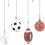 Sports Ceiling Fan Pull Chains 4-Pack 14 Inch 1