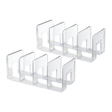 Clear Acrylic Closet Bag Storage Dividers Rack, Adjustable Shelf Organizer for Purses/Towels/Books, Snap-Fit Detachable Cupboard Dividers for