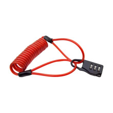 Heavy Duty Weatherproof Cable Combination Lock for Motorcycle & Bike – Red, Compatible with Outdoor Use
