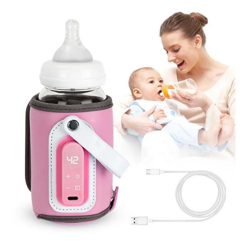 Portable Bottle Warmer under $5 – Digital Temp Control, Fast Heating, Travel-Friendly Insulator, Compatible with Most Bottles