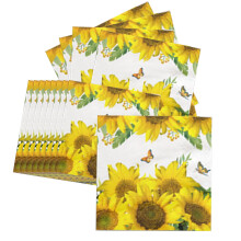 Solsikkeservietter papir 16 stk.
