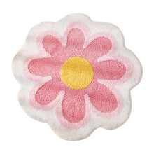 Eguiwyn Non-Slip Bath Rug, Super Absorbent Soft Shower Mat, Plush Toilet Bathtub Floor Mat for Bathroom Decor, Pink, 40cm