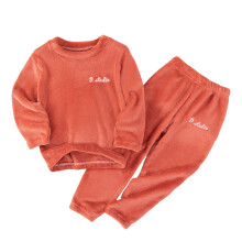 Toddler Boys Girls Fuzzy Pajama Set Winter Warm Tops Pants Sleepwear Outfits Kids Soft Comfy 2 Piece Loungewear Red 6-7 Years