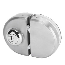 Mavis Laven 10‑12mm Thickness Glass Door Stainless Steel Lock Push Sliding Gate Lock with 3 Keys for Home,Stainless Steel Door Lock,Safety Door Lock