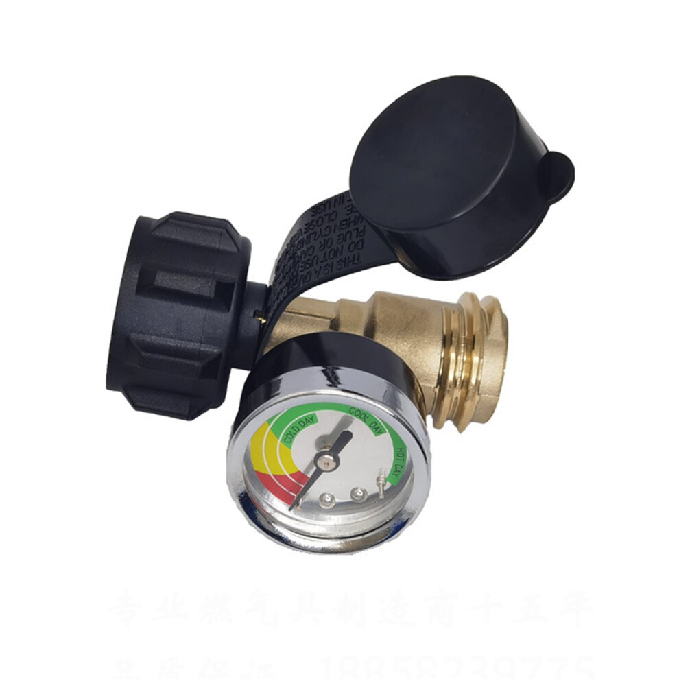 Gas Cylinder Adapter & Propane Tank Gauge For 5Â40Lbs Tanks, 3 Scales, Compatible With Grill, Heater, Fryer, Rv 9097180896449