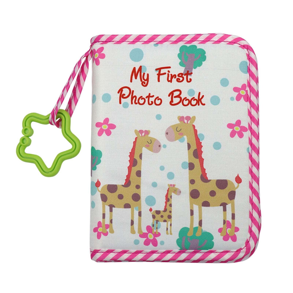 Baby's First Photo Album, Cloth Giraffe Family Memory Book, First Year Milestone Keeper for Newborn Memories and Family Documentation