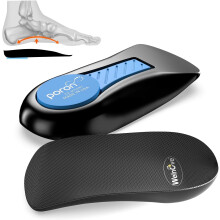 Plantar Fasciitis Heel Support Inserts – Low Arch Cushion Cups for Heel Pain, Heel Spur & Achilles Tendonitis – Orthotic Insoles Compatible with