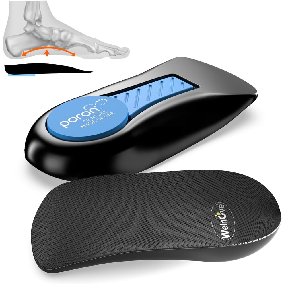 Plantar Fasciitis Heel Support Inserts â Low Arch Cushion Cups for Heel Pain, Heel Spur & Achilles Tendonitis â Orthotic Insoles Compatible with
