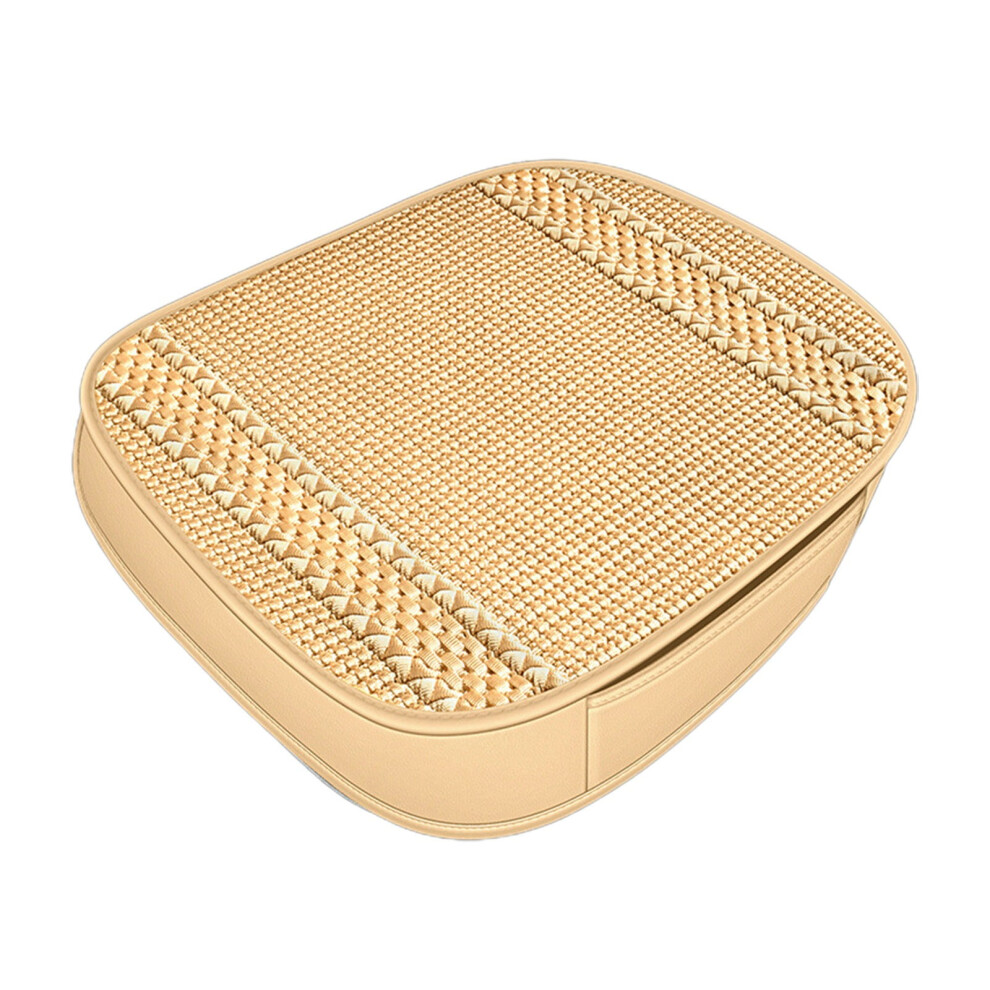 Universal Breathable Leather Car Seat Cushion With Sandwich Mesh Â All-Season Support, Compatible With Most Cars, 18.7X18.3" 9401284810063