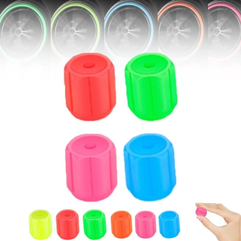 Glow-In-The- Tire Valve Caps Â Luminous, Waterproof, Universal Fit, Easy Install, No Tool Needed Â Compatible With Cars & Bikes Dark 9401284811855