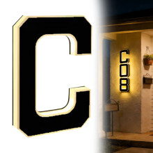 Virenlux 9" Solar Lighted House Numbers – Waterproof, LED Illuminated Exterior Address Signs for Modern Homes