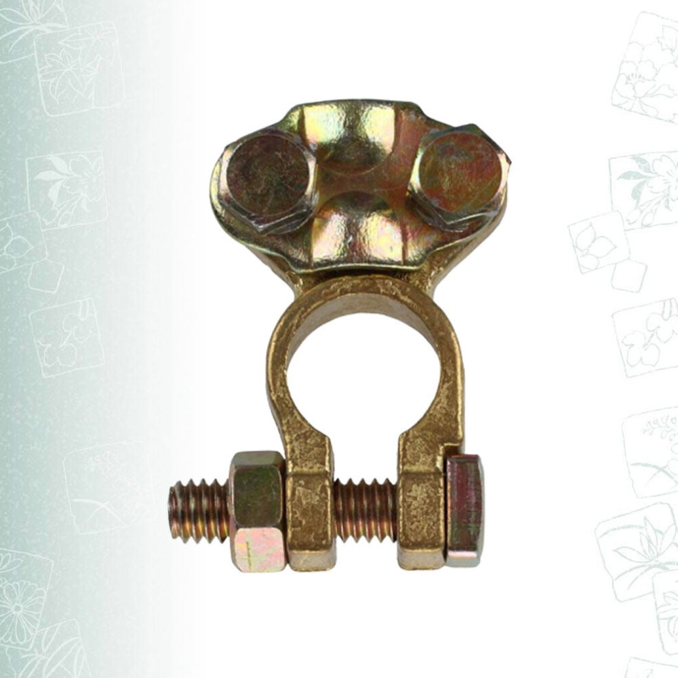 Battery Terminal Clamp 1Pack In Brass For Reliable Car Wiring Connections Golden 9401284810148