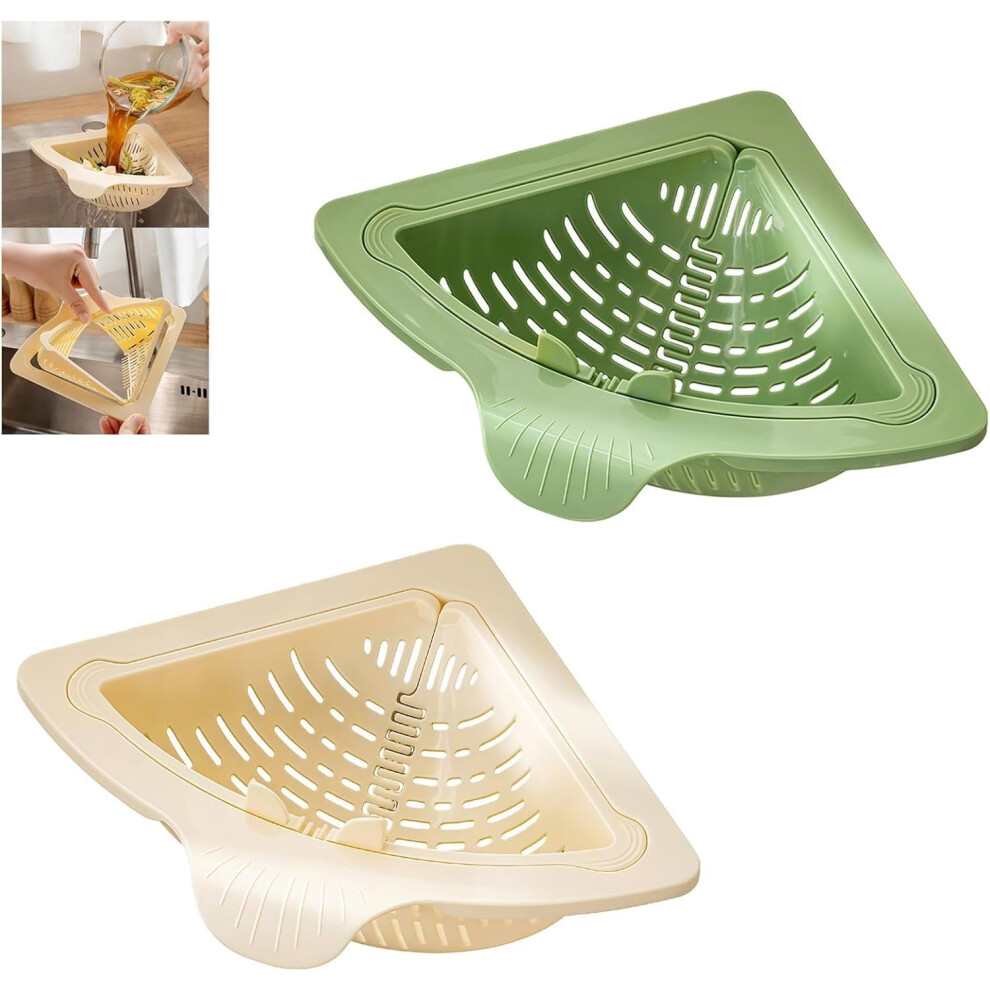 Magnetic Drainage & Filter Basket | Punch-Free Triangular Kitchen Sink Hanging Strainer With Twist-Open Bottom, Collapsible Strong Magnetic Fixation 9132278093611