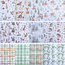 Vintage Scrapbook Paper Pads Squirrels Fawns Hedgehogs