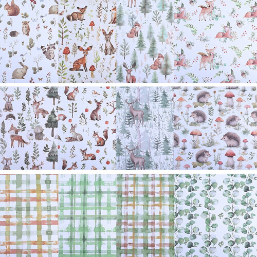 Vintage Scrapbook Paper Pads Squirrels Fawns Hedgehogs