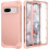 Case for Google Pixel 7,Shockproof Rubber Armor Silicone Rugged Case Hybrid Hard Back Phone Cover,Rosegold 1
