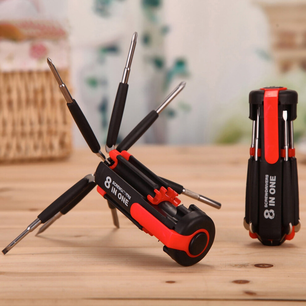 8-In-1 Led Screwdriver Set, Multi-Function Repair Tool With Flashlight Â Compatible With Common Screws 9405492478794