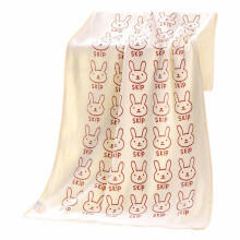 Rabbits Printing Face Towel Strong Absorbent Velvet Washcloths, Fast Drying Hair Towel for Bathroom, Sports, Yoga, Travel