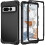 Case for Google Pixel 7 Pro,Shockproof Rubber Armor Silicone Rugged Case Hybrid Hard Back Phone Cover,Black 1