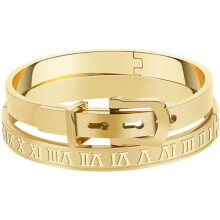 2 phíosa Bangle Cuff Uimhreacha Rómhánacha Fir agus Mná, Bracelet Cruach Dhosmálta Unisex, Bronntanas - Óir 2 phíosa - Fir