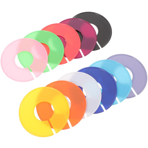 Set of 11 Round Plastic Clothes Separators for Wardrobe Organization and Store Use