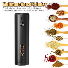 Weiyi-EC Electric Pepper Grinder, USB Rechargeable, 6-Level Adjustable, LED Light, 110ml, One-Hand Operation – Compatible with Kitchen Essentials