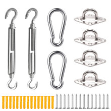Hooks, Heavy Duty String Lights Installation Hooks 304 Stainless Steel Sunshade Sail Hardware Kit in Outdoor Patio Lawn Garden