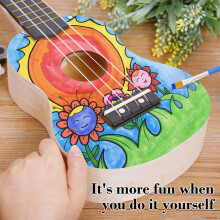 DIY Mini Ukulele for Kids – Handmade Wooden Musical Toy, 4-String, Portable & Compatible with Early Music Education
