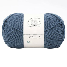 Hilo de algodón azul vaquero tejido a mano (100 g), hilo suave para ganchillo/tejido para suéteres, cojines, bufandas – Manualidades DIY (Color: