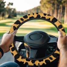 Leopard Print Golf Cart Steering Wheel Cover Universal
