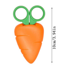 Set di forbici a forma di frutta, con design carota, banana, uva e fragola, con copertura protettiva, strumento sicuro per tagliare la carta, ideale