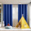 Blackout Curtain Panel Pair Navy Blue 63x52 Inch 4