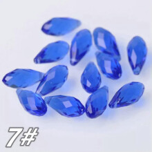Perles pendentifs en cristal facetté en forme de larme 12x6mm 16x8mm 20x10mm 25x12mm - Bleu n 7 - 20x10mm (10 pièces)