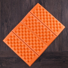 HEMOTON 4PCS Waterproof Folding XPE Pads Mat Heat-Resistant Cold-Resistant Cushion Seat with Storage Bag for Camping Park Picnic (Orange)