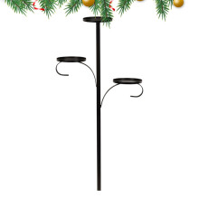 Triple décoration de sapin en fer forgé, candélabre, centre de table de Noël pour la présentation en magasin, la maison, le salon, la chambre et