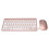 Wireless Keyboard, Comfortable Ergonomics Keyboard Mouse Set For Home Rose Gold 2