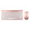 Wireless Keyboard, Comfortable Ergonomics Keyboard Mouse Set For Home Rose Gold 4