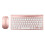 Wireless Keyboard, Comfortable Ergonomics Keyboard Mouse Set For Home Rose Gold 6