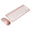 Wireless Keyboard, Comfortable Ergonomics Keyboard Mouse Set For Home Rose Gold 7