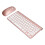 Wireless Keyboard, Comfortable Ergonomics Keyboard Mouse Set For Home Rose Gold 8