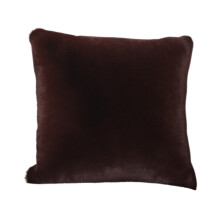 Coussin lombaire noir – Fausse fourrure, extra doux, lavable en machine, avec rembourrage, convient au salon, à la chambre et à la chambre d'amis